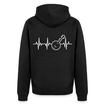 Banjo Heartbeat - Veste à capuche bio Premium Unisexe - noir - Dos - Nico (187cm)