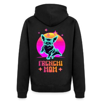 Maman Frenchie - Veste à capuche bio Premium Unisexe - noir - Dos - Nico (187cm)