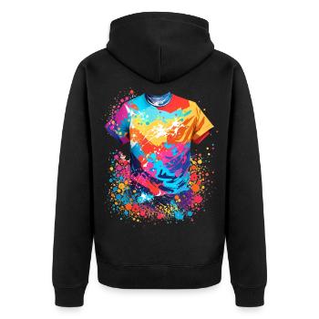 Chemise graffiti - Veste à capuche bio Premium Unisexe - noir - Dos - Nico (187cm)