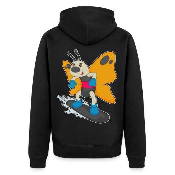 Snowboardeur papillon Snowboard - Veste à capuche bio Premium Unisexe - noir - Dos - Nico (187cm)
