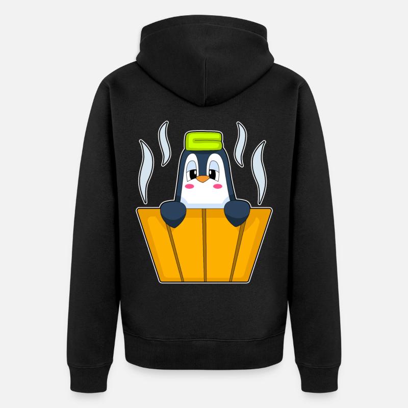 Baignoire pingouin - Veste à capuche bio Premium Unisexe - noir