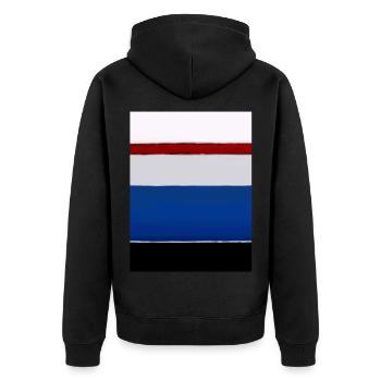 Le style Rothko en couleurs numériques - Veste à capuche bio Premium Unisexe - noir - Dos - Nico (187cm)