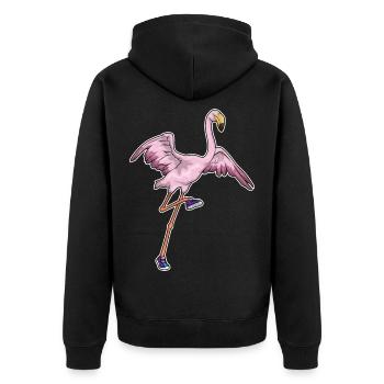 Flamingo Jogger Jogging Sport - Veste à capuche bio Premium Unisexe - noir - Dos - Nico (187cm)
