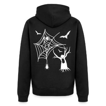 Halloween Horreur - Veste à capuche bio Premium Unisexe - noir - Dos - Nico (187cm)