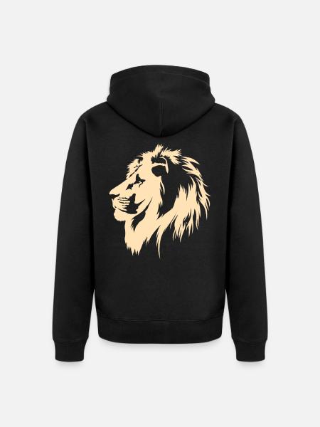 King of the Cats (sand) - Unisex Premium Organic Zip Hoodie - black