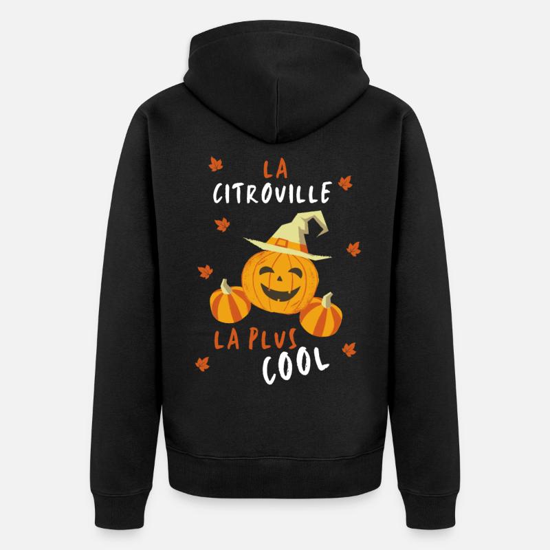 La citrouille la plus cool - Veste à capuche bio Premium Unisexe - noir