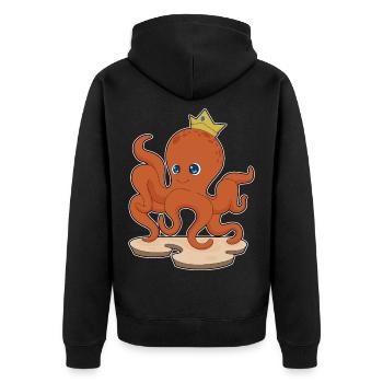 Couronne de pieuvre - Veste à capuche bio Premium Unisexe - noir - Dos - Nico (187cm)