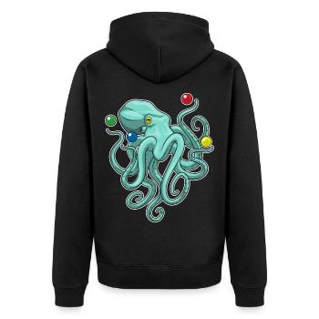 Jongleur de poulpe jongleur - Veste à capuche bio Premium Unisexe - noir - Dos - Nico (187cm)