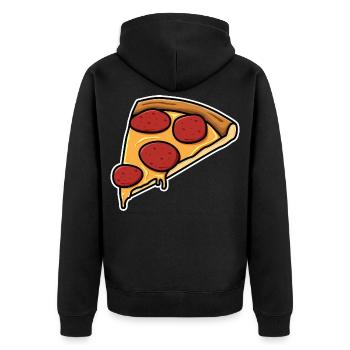 Tranche de pizza - Veste à capuche bio Premium Unisexe - noir - Dos - Nico (187cm)