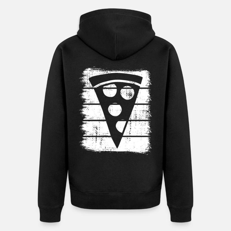 Tranche de pizza - Veste à capuche bio Premium Unisexe - noir