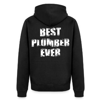 Meilleur plombier de tous les temps - Veste à capuche bio Premium Unisexe - noir - Dos - Nico (187cm)