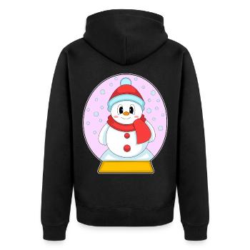 Bonhomme de neige Noël Heure d’hiver - Veste à capuche bio Premium Unisexe - noir - Dos - Nico (187cm)