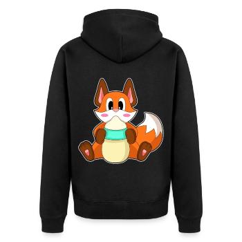 Biberon de lait pour bébé Fox - Veste à capuche bio Premium Unisexe - noir - Dos - Nico (187cm)