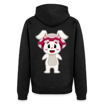 Champignon lapin - Veste à capuche bio Premium Unisexe - noir - Dos - Nico (187cm)