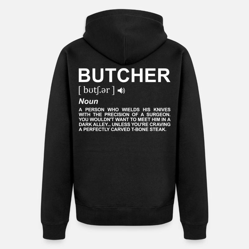 Definition Metzger - Unisex Premium Bio Zip Hoodie - Schwarz