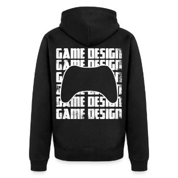 Concepteur de jeux - Veste à capuche bio Premium Unisexe - noir - Dos - Nico (187cm)