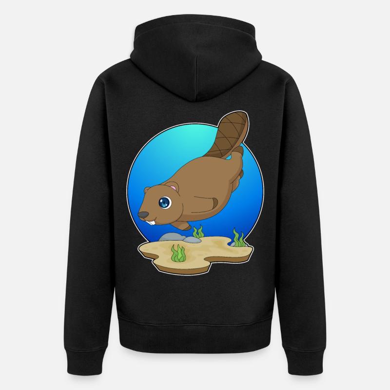 Beaver Diver Plongée - Veste à capuche bio Premium Unisexe - noir