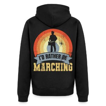 Drum Spell - Unisex Premium Organic Zip Hoodie - black - Back - Nico (187cm)