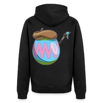 Œuf de Pâques Peinture de Pâques - Veste à capuche bio Premium Unisexe - noir - Dos - Nico (187cm)
