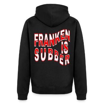 Franconia is Subber - Franconia is Super - fei schee - Veste à capuche bio Premium Unisexe - noir - Dos - Nico (187cm)