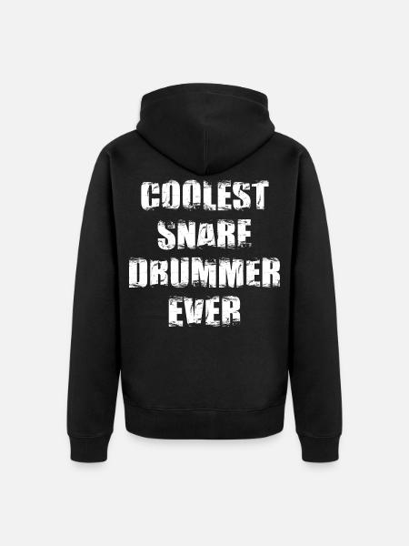 The coolest drummer ever - Unisex Premium Organic Zip Hoodie - black