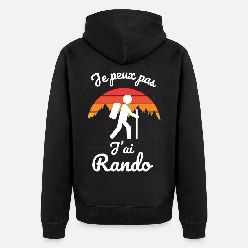 randonnée rando 2 - Veste à capuche bio Premium Unisexe - noir