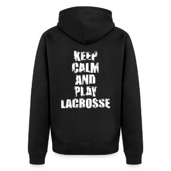 Citation de motivation pour la crosse - Veste à capuche bio Premium Unisexe - noir - Dos - Nico (187cm)