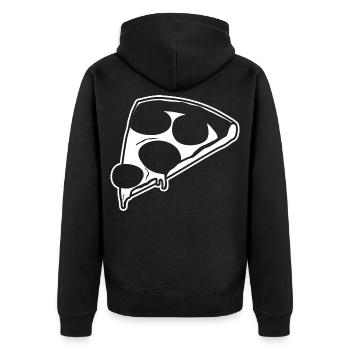 Dessin de pizza - Veste à capuche bio Premium Unisexe - noir - Dos - Nico (187cm)