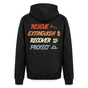 Sauvetage Extinction Récupération Protéger - Veste à capuche bio Premium Unisexe - noir - Dos - Nico (187cm)