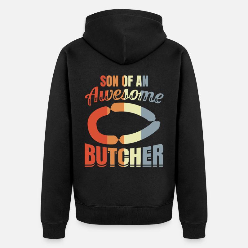 Fils de boucher - Veste à capuche bio Premium Unisexe - noir