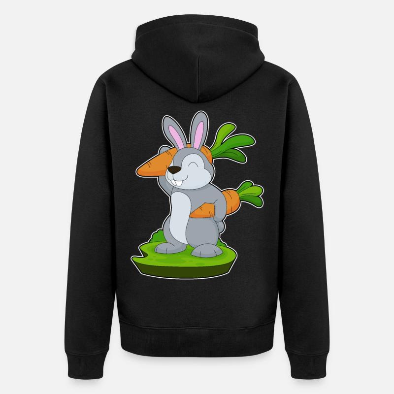 Carottes lapin - Veste à capuche bio Premium Unisexe - noir