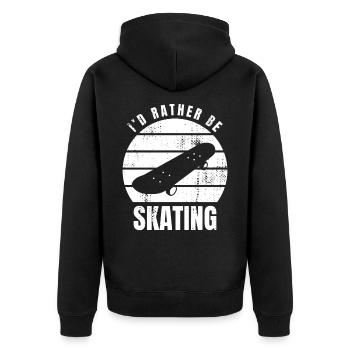 Je préfère skater - Veste à capuche bio Premium Unisexe - noir - Dos - Nico (187cm)
