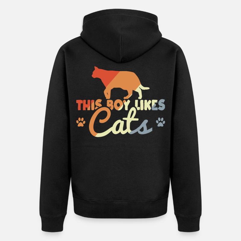 Chaton - Veste à capuche bio Premium Unisexe - noir