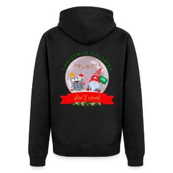 Calculateur de biscuits de Noël Les calories ne comptent pas - Veste à capuche bio Premium Unisexe - noir - Dos - Nico (187cm)