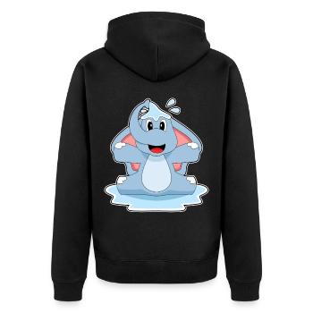 Elephant Water - Veste à capuche bio Premium Unisexe - noir - Dos - Nico (187cm)