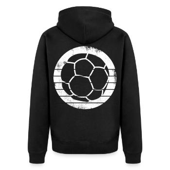 Dessin de balle de handball - Veste à capuche bio Premium Unisexe - noir - Dos - Nico (187cm)