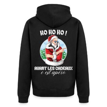 Apéro Cadeaux Pull Moche De Noël Famille Noel - Veste à capuche bio Premium Unisexe - noir - Dos - Nico (187cm)