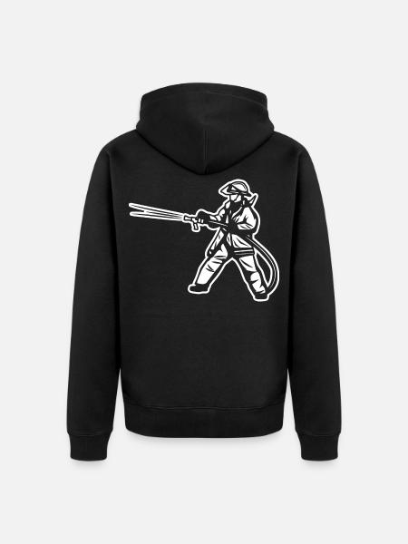 Pompier - Veste à capuche bio Premium Unisexe - noir