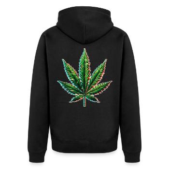 Problème de cannabis - Veste à capuche bio Premium Unisexe - noir - Dos - Nico (187cm)