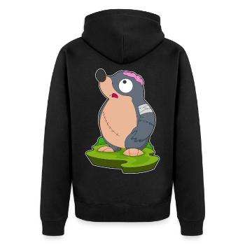 Taupe Halloween Zombie - Veste à capuche bio Premium Unisexe - noir - Dos - Nico (187cm)