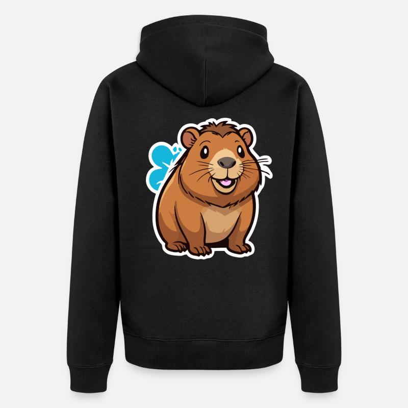 Capybara - Veste à capuche bio Premium Unisexe - noir