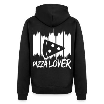 Drôle d’amateur de pizza - Veste à capuche bio Premium Unisexe - noir - Dos - Nico (187cm)