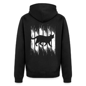 Drôle de chat - Veste à capuche bio Premium Unisexe - noir - Dos - Nico (187cm)