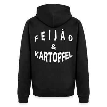 Deutsch-Brasilianer Kartoffel Brasilianer Geschenk - Unisex Premium Bio Zip Hoodie - Schwarz - Hinten - Nico (187cm)