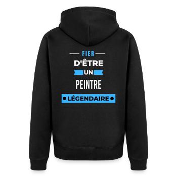 Fier d être un peintre légendaire - Veste à capuche bio Premium Unisexe - noir - Dos - Nico (187cm)