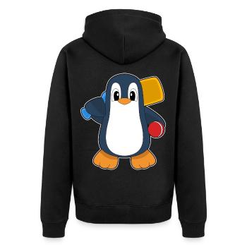 Penguin Cricket Cricket Batte - Veste à capuche bio Premium Unisexe - noir - Dos - Nico (187cm)