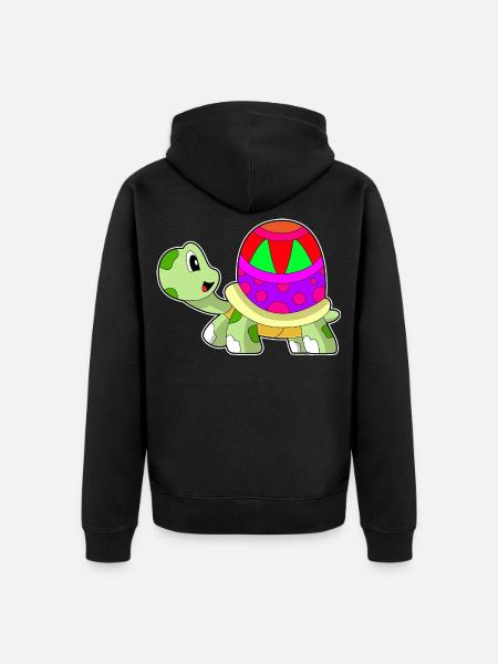 Turtle Easter Egg - Unisex Premium Organic Zip Hoodie - black
