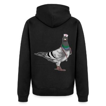 Stéthoscope d’infirmière Dove - Veste à capuche bio Premium Unisexe - noir - Dos - Nico (187cm)