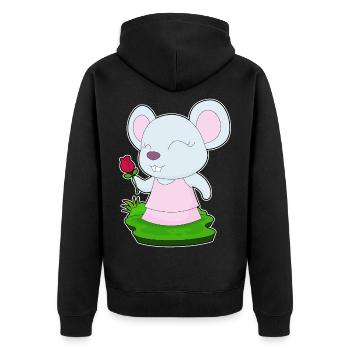 Mouse Rose - Veste à capuche bio Premium Unisexe - noir - Dos - Nico (187cm)