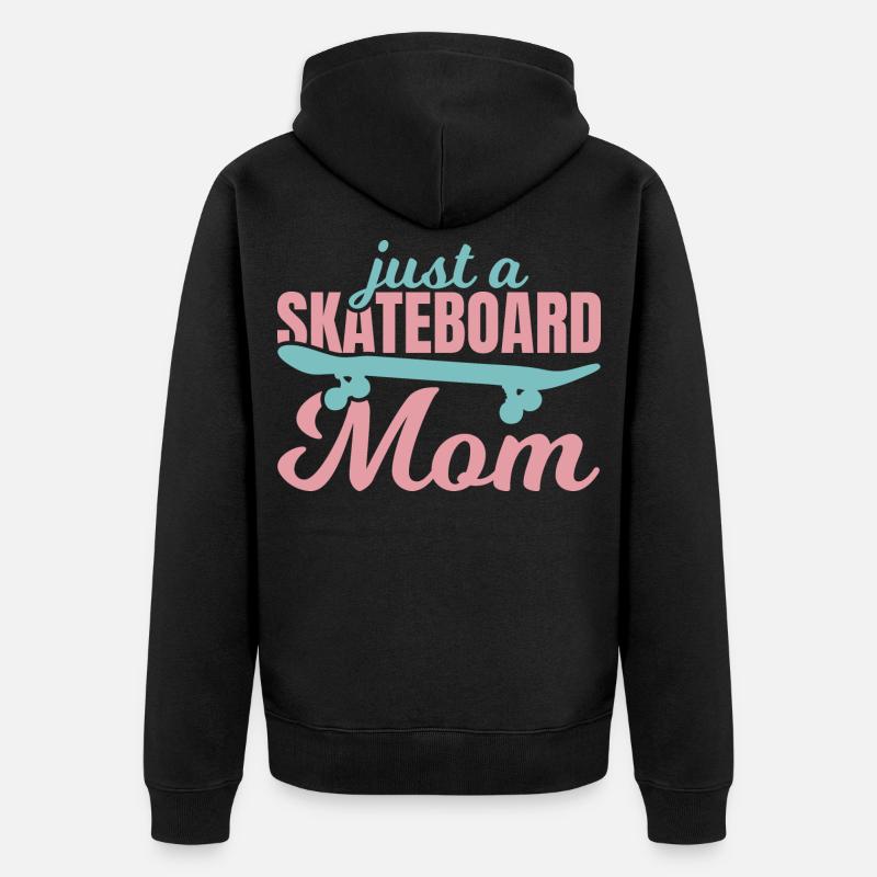 Maman de planche à roulettes - Veste à capuche bio Premium Unisexe - noir